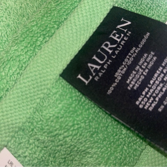 LAUREN RALPH LAUREN WESCOTT Island Green 100% COTTON HAND TOWEL 28”x 16” NWT - Picture 2 of 11